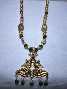 Long Mangalsutra Designs Gold Plated Latest Big Cr