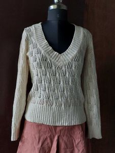Vintage Knit V-Neck Sweater