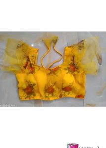Vibrant Yellow Floral Blouse