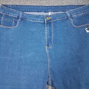 🩳 | Embroidered Denim Bermuda Shorts
