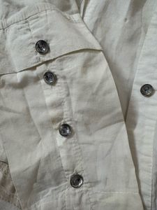 y2k white embellished patchwork shirt