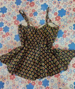 Ethnic Print Peplum Top