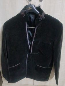 Men's Black Velvet Blazer xl