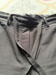 Black Tie-Waist Pants