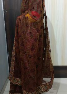 Embroidered Saree with Blouse