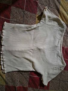 Ribbed Button-Up Crop Top
