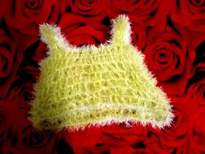 Crochet Fuzzy Yellow Tank Top