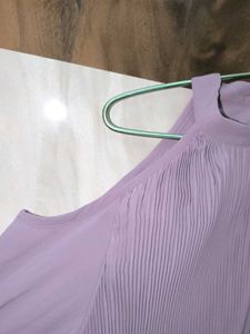 Lavender Cold Shoulder Top