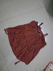 Boho Print Tie-Strap Top