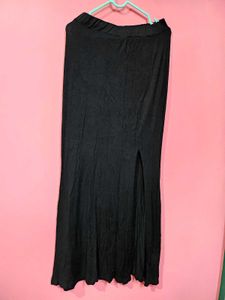 Black Bodycone Maxi Skirt with Slit