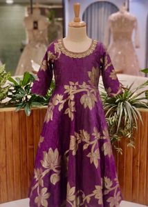 Elegant Purple Petal Gown