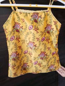 Yellow Floral kurti