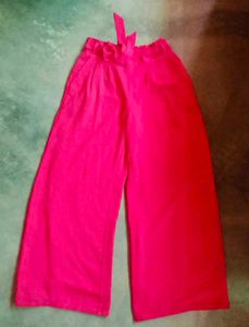 Ankle length flared palazzos with elasticated wais