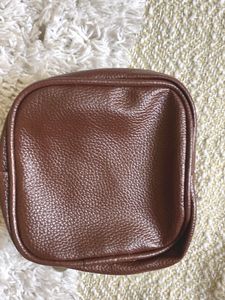 Brown Faux Leather Pouch