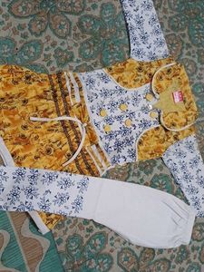Girls Yellow Floral Set