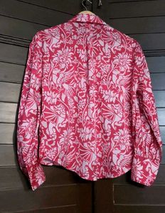 Vero Moda Vibrant Floral Print Button-Up Shirt