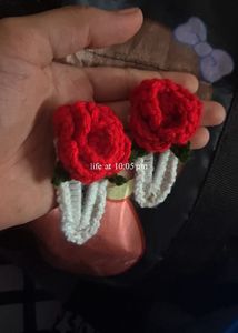 Crochet Flower Hair Clip