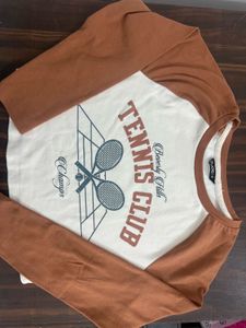 Tennis Club Graphic Long Sleeve Top
