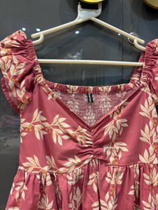 Floral Print Ruched Top