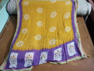 Women's Yellow Printed Palazzo Pants dupatta