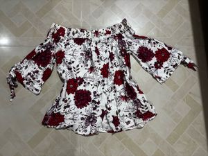Off-Shoulder Floral Top