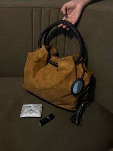 NINE WEST Stylish Suede Hobo Bag with Tassel