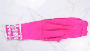 New Elegant Pink Embroidered Kurta Set with Dupatt