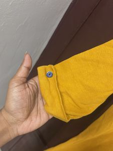 Mustard Yellow Casual Sheath Dress