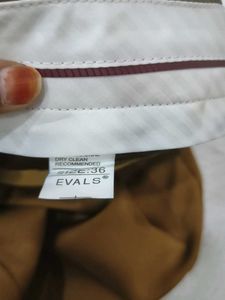 Brown Flat-Front Chino Pants