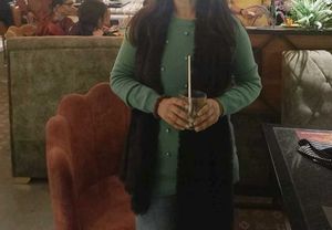 Cozy Green Pearl Embellished Sweater