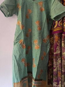 Embroidered Cotton Kurta