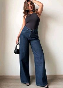 dark blue baggy jeans