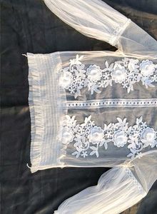 White Floral Lace Blouse