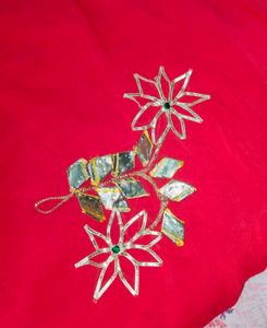 handmade kacha gota patti work saree