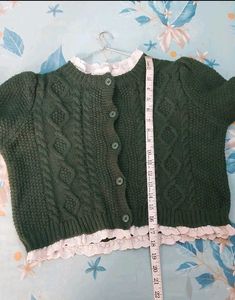 Korean Green Knit Cardigan Top 💚