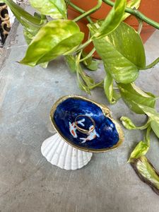 real seashell handpained tinkle tray