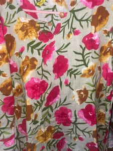 AHIKA Floral Print kurta 40 Inches
