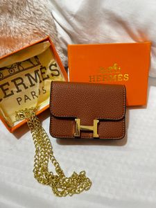 Hermes Mini Bag with Gold Chain
