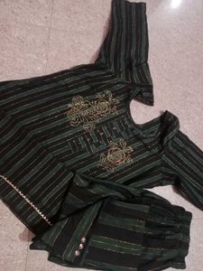 Stylish Striped Kurta with Pants Set