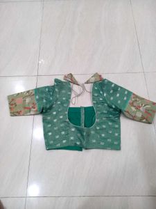 Elegant green kota blouse