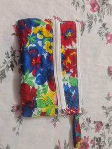 Vibrant Floral Clutch Pouch