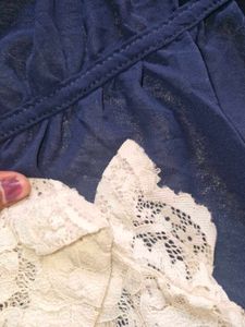 Lace Rose Embroidered Mock Neck Top