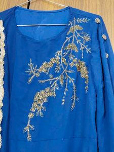 Royal Blue Embellished Gown