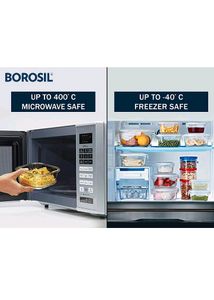 🆕borosil Klip-n-store Microwavable Lunch Box Set