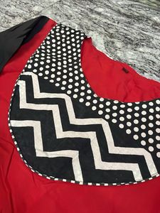 Stylish Red &amp; Black Kurta