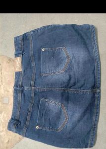 Classic Blue Denim Mini Skirt