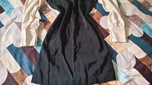 Chic Black Dress with Puff Sleeves