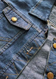 Denim Jacket with Trim