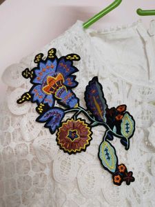 White Lace dress with Floral Applique