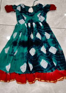 Stylish Tie-Dye Ethnic Gown